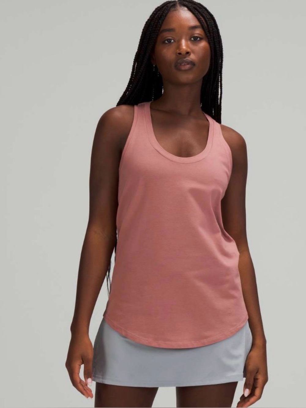 Lululemon Love Tank Top Size 8 Spiced Chai Pink Pima Cotton Comfy Classic Cute